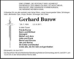 Gerhard Burow | Nordkurier Anzeigen