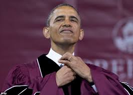 Image result for obama in graduation gown