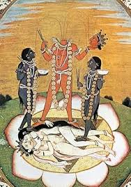 Hindu Goddess Kali Nchinnamasta A Manifestation Of The Goddess Kali Standing On The Love God Kamadeva And His Wife Rati Indian Painting 18Th Century Poster Print by (18 x 24) : Amazon.ae: Home