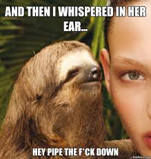 And then I whispered in her ear... Hey pipe the F*ck Down - rape ... via Relatably.com