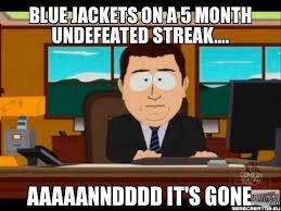 Blue Jackets Win Streak Meme via Relatably.com