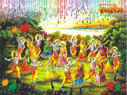 Image result for lord krishna playing holi