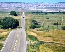 Image of SD 44 highway in North Dakota