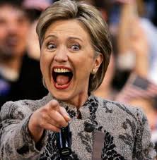 Image result for hillary with bulging eyes.