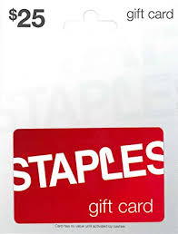 Staples Gift Card $25 : Gift Cards - Amazon.com