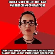 Obama is not Hitler! That&#39;s an overreaching comparison! *Even ... via Relatably.com