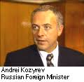 Prime Minister Viktor Chernomyrdin, Foreign Minister Andrei Kozyrev (President Boris Yeltsin, recovering from a heart ailment, ... - kozyrev_cap