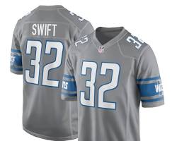 Image of Detroit Lions' gray jersey