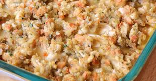 Easy Chicken and Stuffing Casserole with Stove Top - Kindly ...