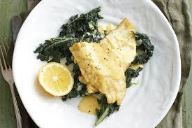 Pan-fried whiting fillets with garlic kale - Recipes - delicious.com.au