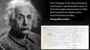Albert Einsteins Gottesbrief bei eBay-Auktion (Quelle