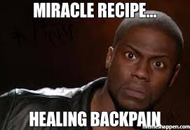 MIracle recipe... healing Backpain meme - Kevin Hart The Hell ... via Relatably.com