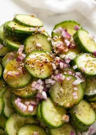 Cucumber Salad with Herb Garlic Vinaigrette | RecipeTin Eats