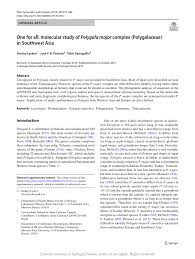 One for all: molecular study of Polygala major complex ...