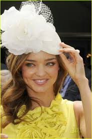About this photo set: Miranda Kerr is hat happy at the David Jones marquee at the BMW Caulfield Cup Day at Melbourne&#39;s Caulfield Racecourse in Australia on ... - miranda-kerr-david-jones-marquee-04