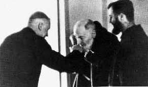 Image result for Photo of Archbishop Lefebvre with Padre Pio