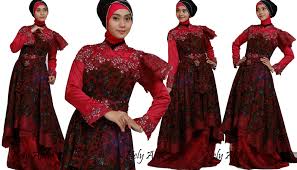 Hasil gambar untuk contoh baju kebaya kombinasi batik