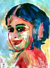 Autoritratto di Laura Tedeschi Genere: Espressionismo Tecnica: Olio su tela. Misure: 40x50 cm - Laura-Tedeschi__Autoritratto_g