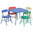 Cosco Kidaposs 5-piece Colored Folding Chair and Table Set