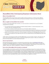 SharedWork Ohio: Participating Employee Information Sheet
