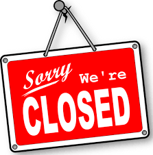 Image result for closed signs on stores