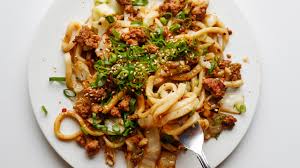 Stir-Fried Udon Noodles With Pork and Scallions Recipe | Bon Appétit