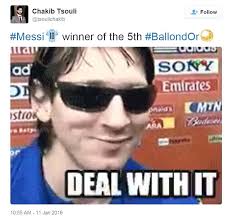 Lionel Messi wins his fifth Ballon d&#39;Or trophy and Twitter reacts ... via Relatably.com