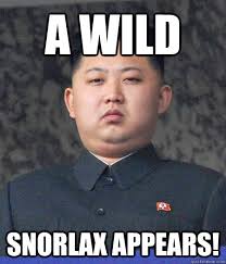 A Wild Snorlax Appears! - Kim Jong Snorlax - quickmeme via Relatably.com
