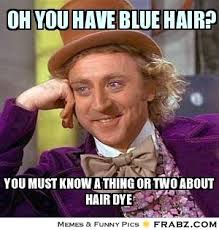 Oh You have blue hair?... - You must be new here Meme Generator ... via Relatably.com