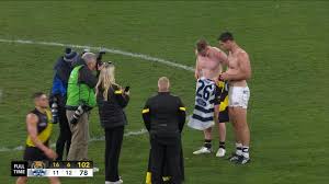 New Title: AFL News Update 2023: Jumper Swap Photo Between Jack Riewoldt and Tom Hawkins After Richmond