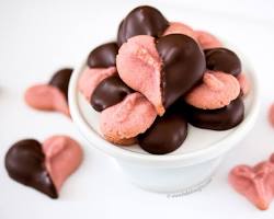 Image of ChocolateDipped Strawberry Spritz Cookies