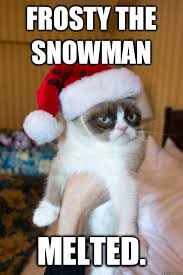 Frosty the snowman Melted. - Grumpy xmas - quickmeme via Relatably.com