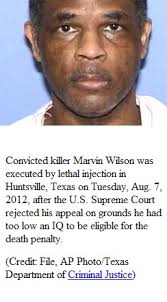 (CBS/AP) HUNTSVILLE, Texas – The state of Texas executed convicted killer Marvin Wilson Tuesday, after the U.S. Supreme Court rejected his lawyers argument ... - marvin_wilson_withcaption_ap91608893215_244x183