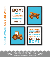 tractor nursery art truck kids room decor boy quotes by PinkeeHome via Relatably.com