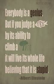 Inspirational Quote Poster - Albert Einstein &quot;If you judge a fish ... via Relatably.com