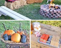 Fall wedding activities with s'mores bar, bonfire, and pumpkin patch