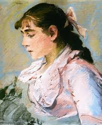Die Frau in Rosa, zeichnung von <b>Eva Gonzales</b> (1849-1883, France) - Eva-Gonzales-The-Woman-in-Pink
