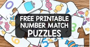 Free Printable Number Match Puzzles - Simply Kinder