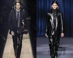 Image of Leather trousers trend men's fashion