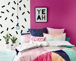 صورة غرفة نوم بناتى بألوان زاهية