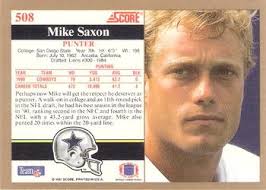 1991 Score #508 Mike Saxon Back - 3270-838688Bk