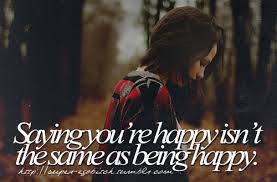 relationship, alone, being happy, fake happiness - image #524287 ... via Relatably.com