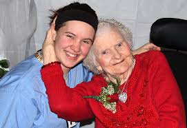 Image result for young woman with elderly