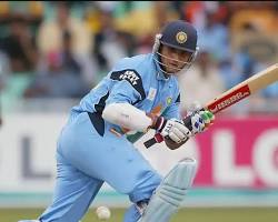 Image of Sourav Ganguly playing cricket
