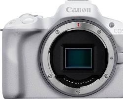 Image of Canon EOS R50 Mirrorless Camera with 1845mm Lens (White)