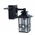 Outdoor light fixtures with outlet