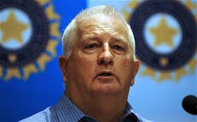 New dawn: newly appointed coach of the Indian cricket team Duncan Fletcher addresses his first press conference in Chennai Photo: GETTY IMAGES - fletcher_1894811c