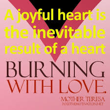 a joyful heart is the inevitable result of a heart burning with ... via Relatably.com