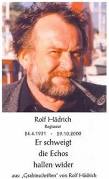 Rolf Hädrich - Regisseur, Autor, Schauspieler.