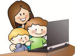 Resultado de imagen de niños y padres en el ordenador